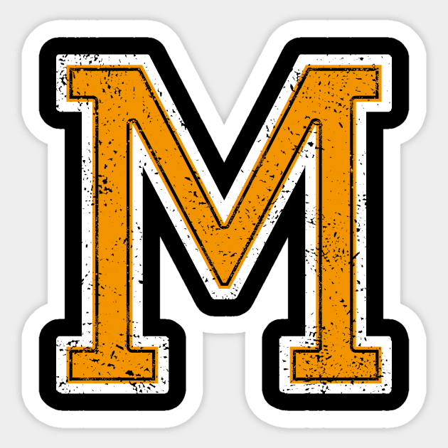 M - Letter / College Style Sticker by Nikokosmos